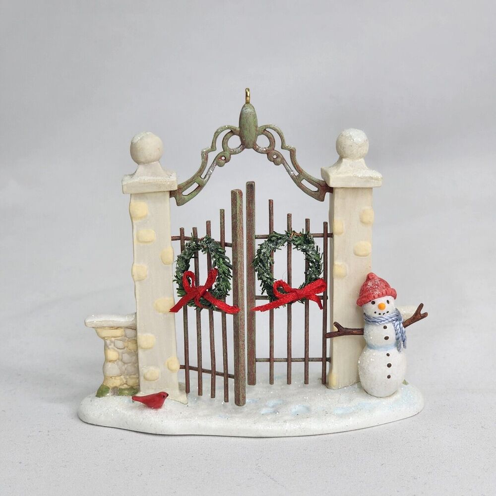 2007 Hallmark Keepsakes The Park Gates Winter Park Christmas Ornament Snowman